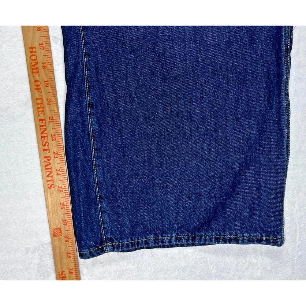 Old Navy Jeans Women 18 40x29 Blue High Rise‎ Baggy Wide Leg Drapey Patch Pocket
